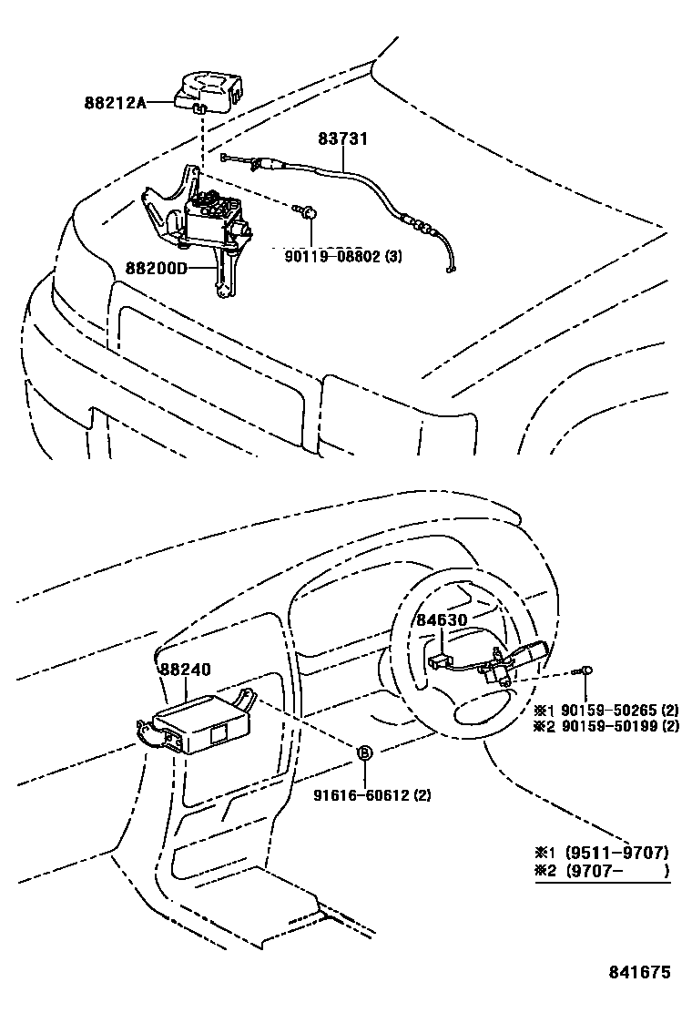 Toyota HILUX 巡航控制(自动行驶) EPC diagram — 841675