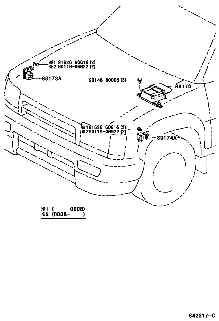 Toyota HILUX 空气囊 EPC diagram — 842317C