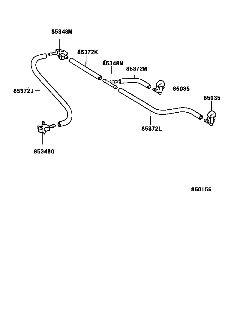 Toyota HILUX 挡风玻璃清洗器 EPC diagram — 850155