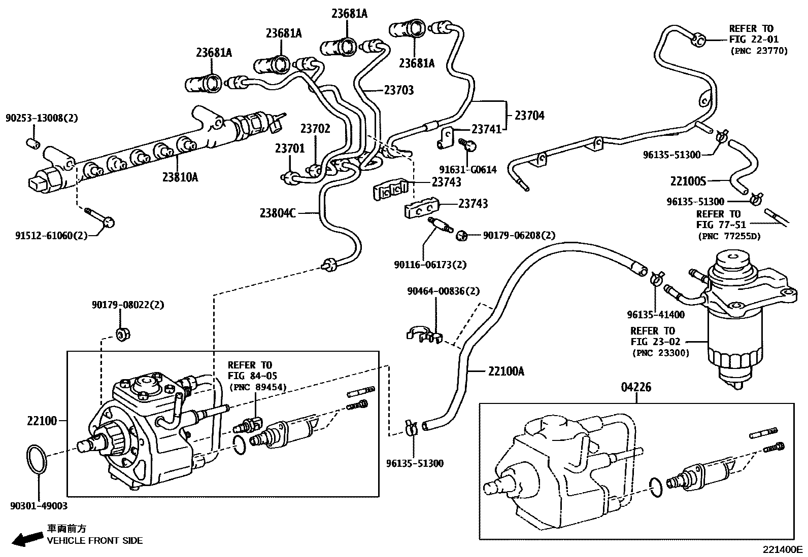 Toyota HILUX 喷油泵总成 EPC diagram — 221400E