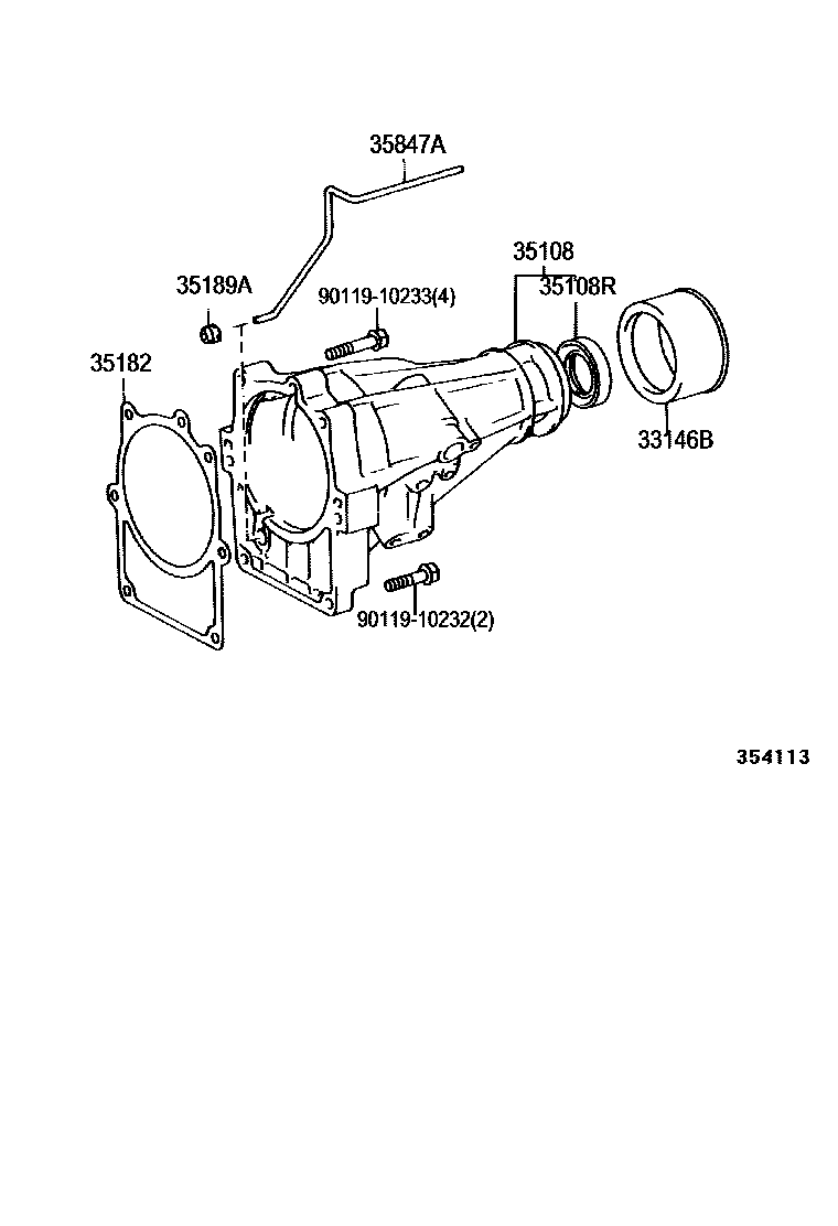 Toyota HILUX Extension shell (ATM) EPC diagram — 354113