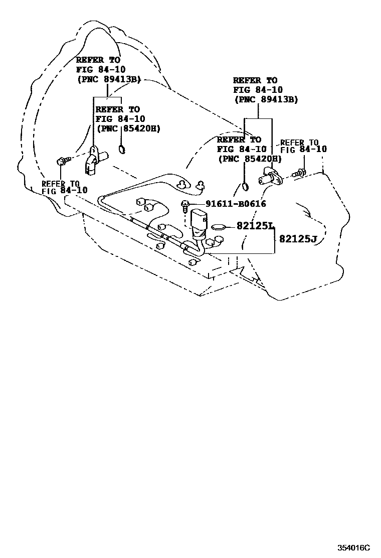 Toyota HILUX 阀体和滤油网(ATM) EPC diagram — 354016C
