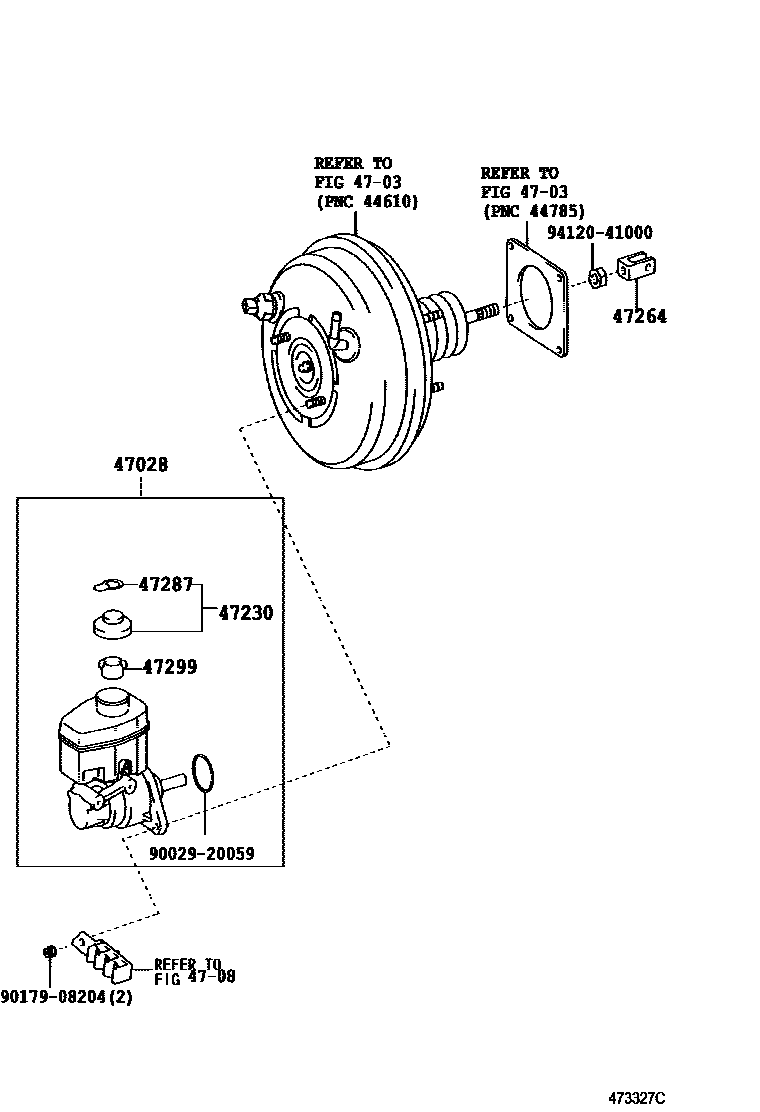 Toyota HILUX 制动总泵 EPC diagram — 473327C