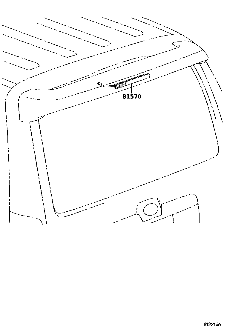 Toyota HILUX 高位刹车灯 EPC diagram — 812216A