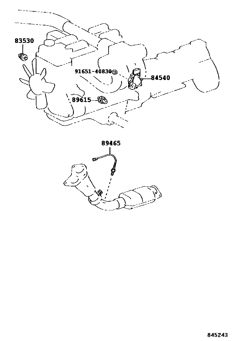 Toyota HILUX 开关和继电器和ECU EPC diagram — 845243