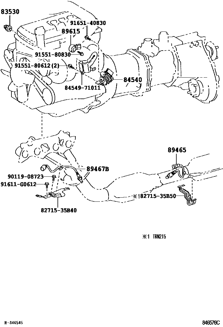 Toyota HILUX 开关和继电器和ECU EPC diagram — 846576C