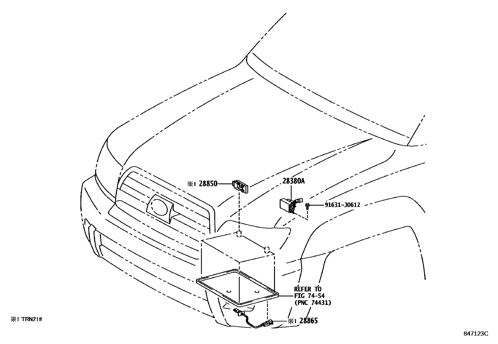 Toyota HILUX 开关和继电器和ECU EPC diagram — 847123C