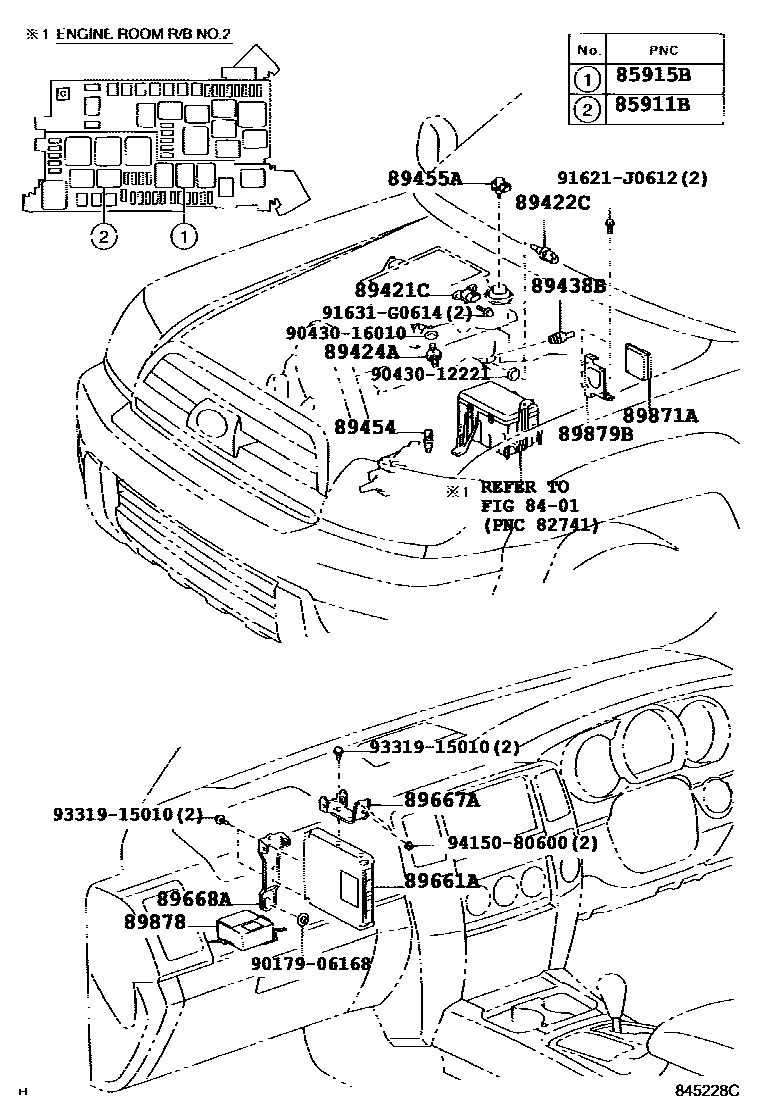 Toyota HILUX 电子控制柴油机(ECD) EPC diagram — 845228C