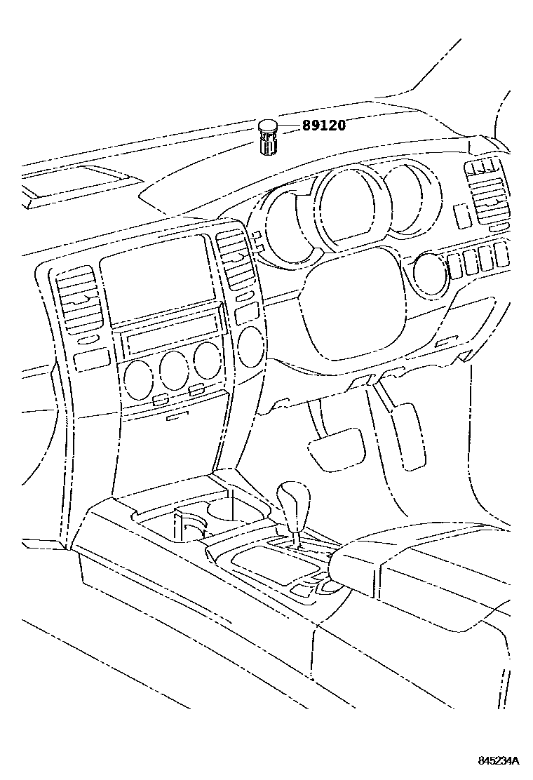 Toyota HILUX 自动灯控系统(灯控) EPC diagram — 845234A