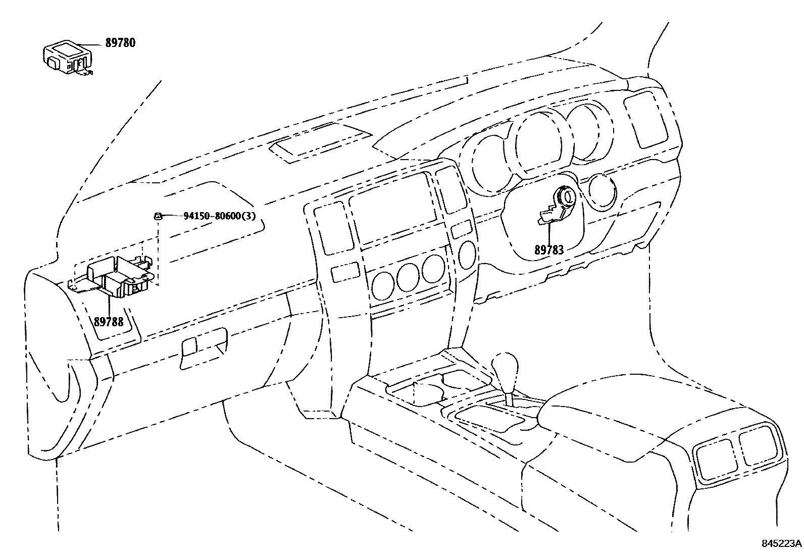 Toyota HILUX 防盗装置 EPC diagram — 845223A