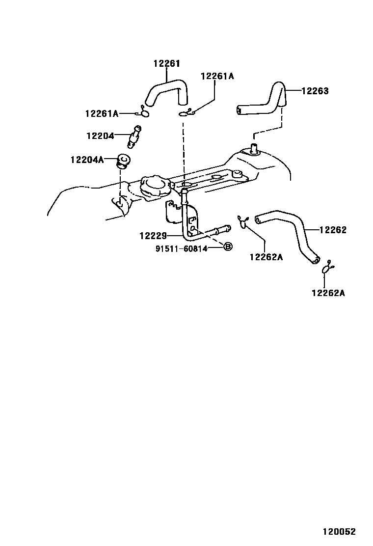 Toyota HILUX Ventilation Hose EPC diagram — 120052