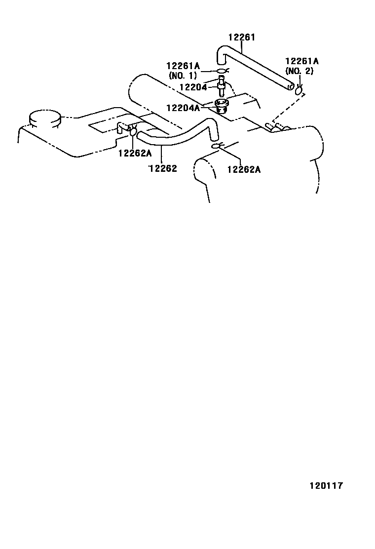 Toyota HILUX Ventilation Hose EPC diagram — 120117