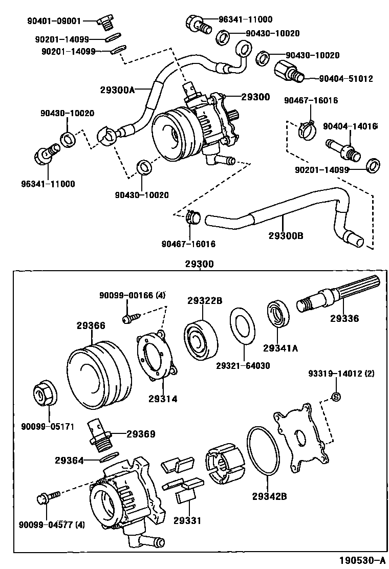 Toyota HILUX 真空泵 EPC diagram — 190530A