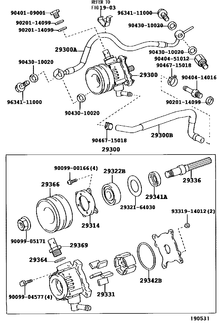Toyota HILUX 真空泵 EPC diagram — 190531C