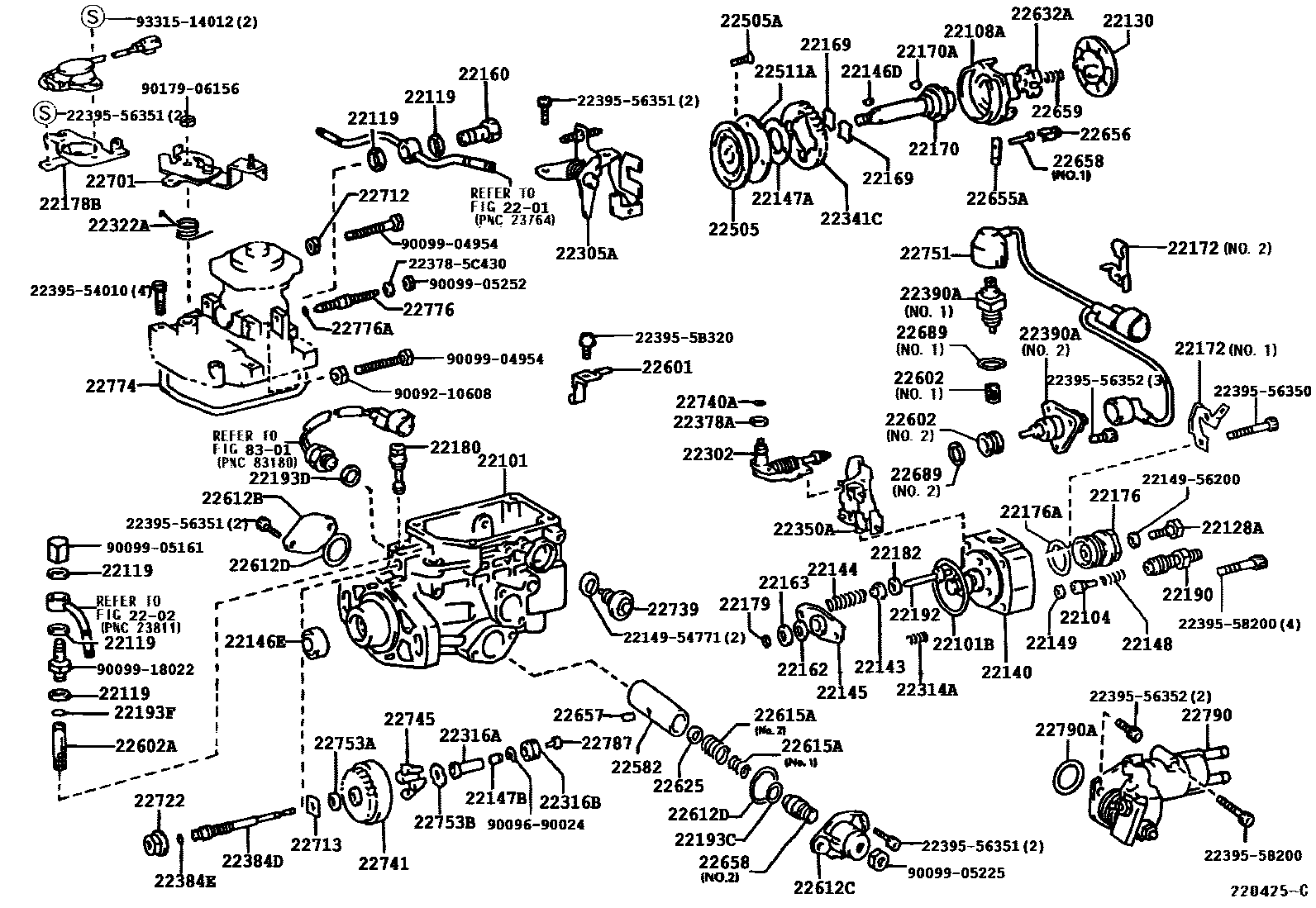 Toyota HILUX 喷油泵体 EPC diagram — 220425C