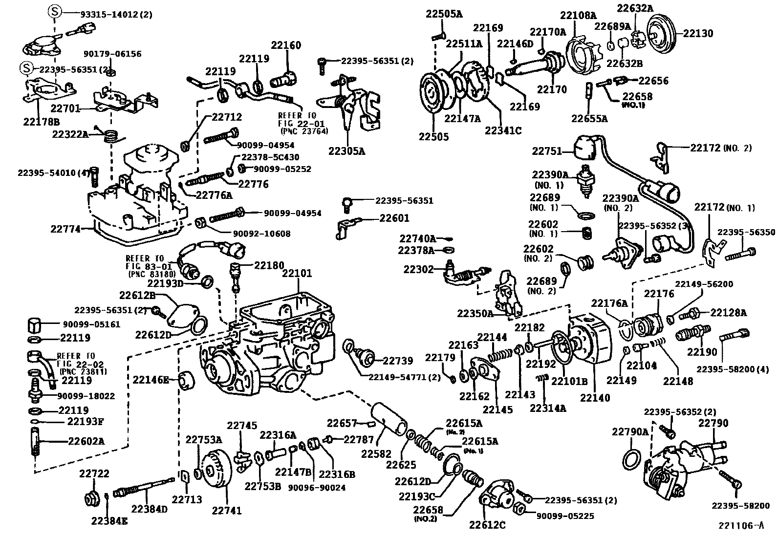 Toyota HILUX 喷油泵体 EPC diagram — 221106A