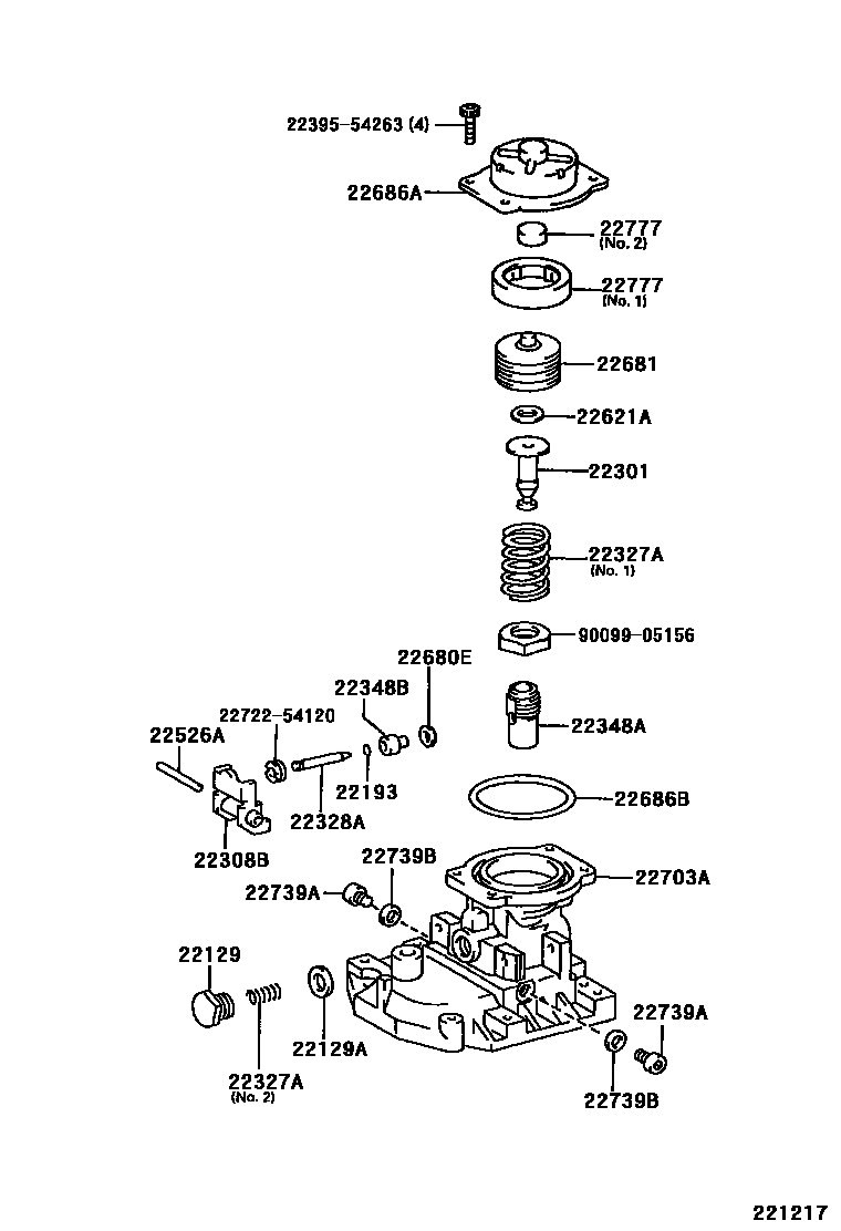 Toyota HILUX 喷油泵体 EPC diagram — 221217