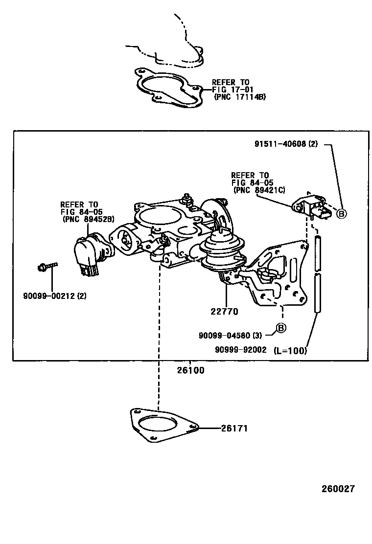 Toyota HILUX 文氏管 EPC diagram — 260027
