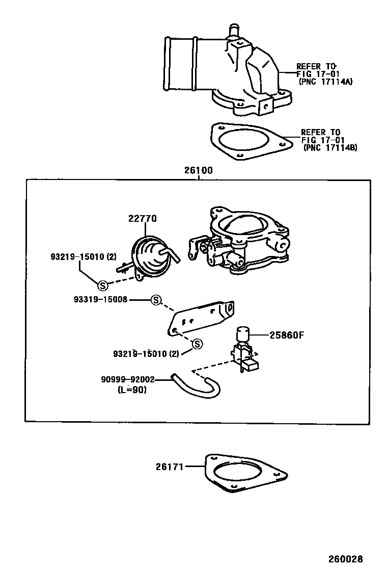 Toyota HILUX 文氏管 EPC diagram — 260028
