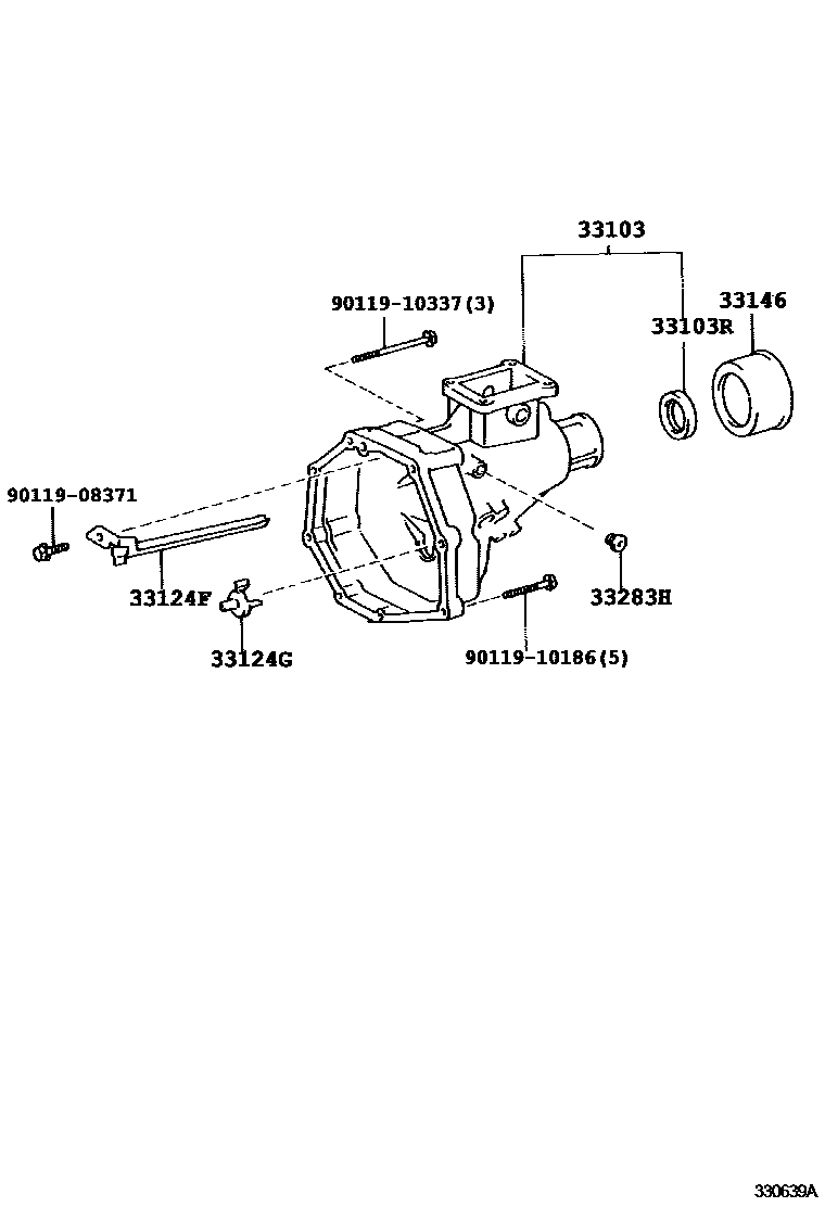 Toyota HILUX Extended shell (MTM) EPC diagram — 330639A