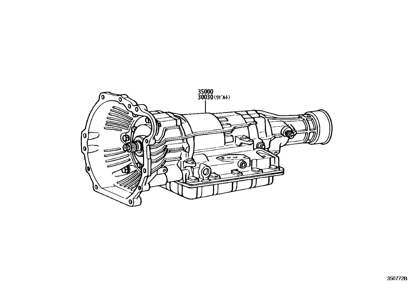 Toyota HILUX 传动桥或变速器总成和衬垫组件(ATM) EPC diagram — 350772B
