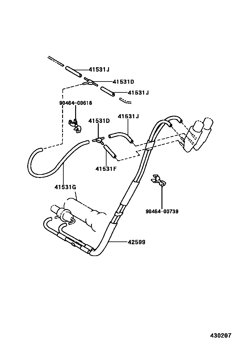 Toyota HILUX 前桥壳和差速器 EPC diagram — 430207