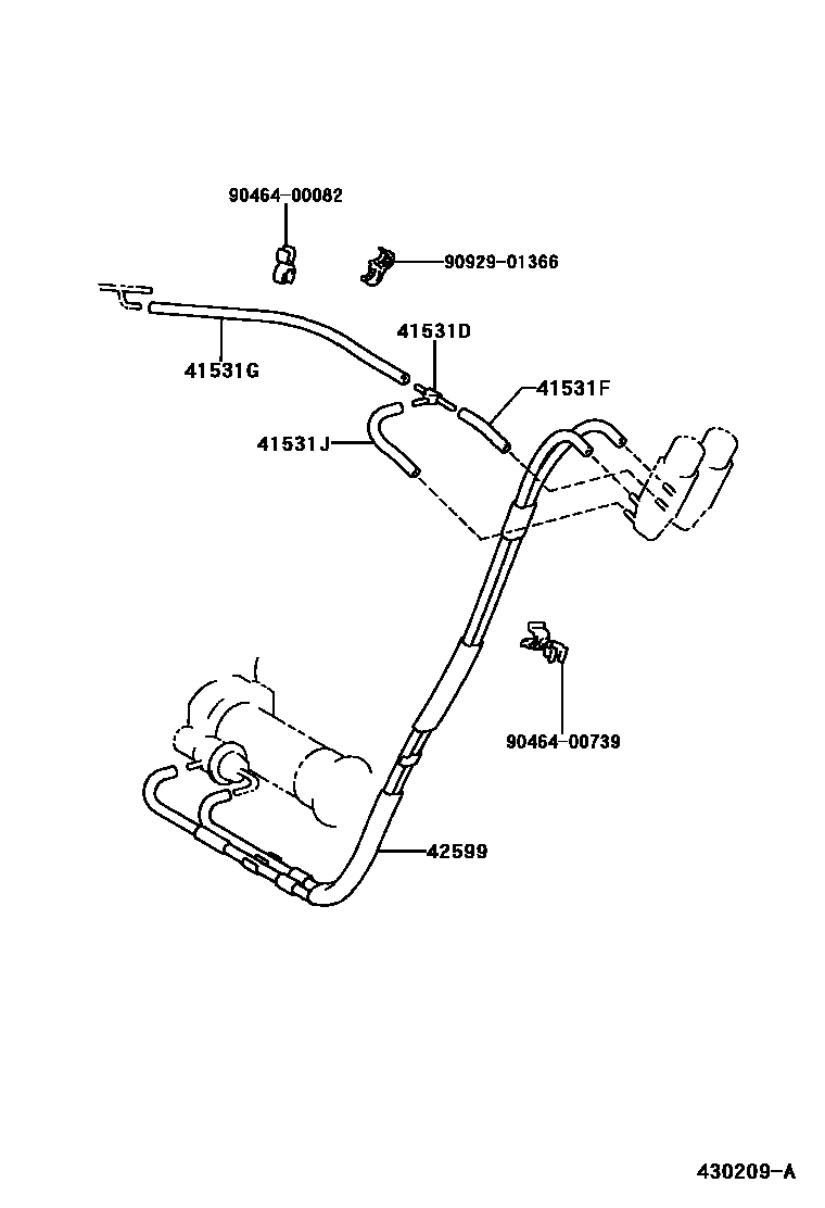 Toyota HILUX 前桥壳和差速器 EPC diagram — 430209A