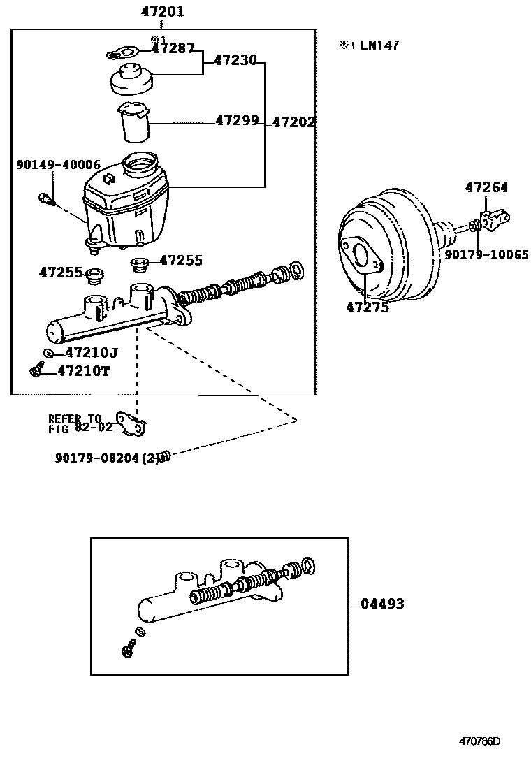 Toyota HILUX 制动总泵 EPC diagram — 470786D