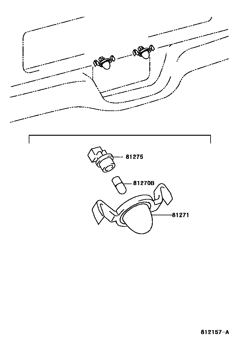 Toyota HILUX 后牌照灯 EPC diagram — 812157A