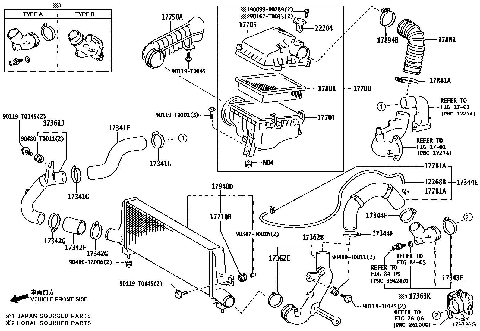Toyota HILUX Air Cleaner EPC diagram — 179726G