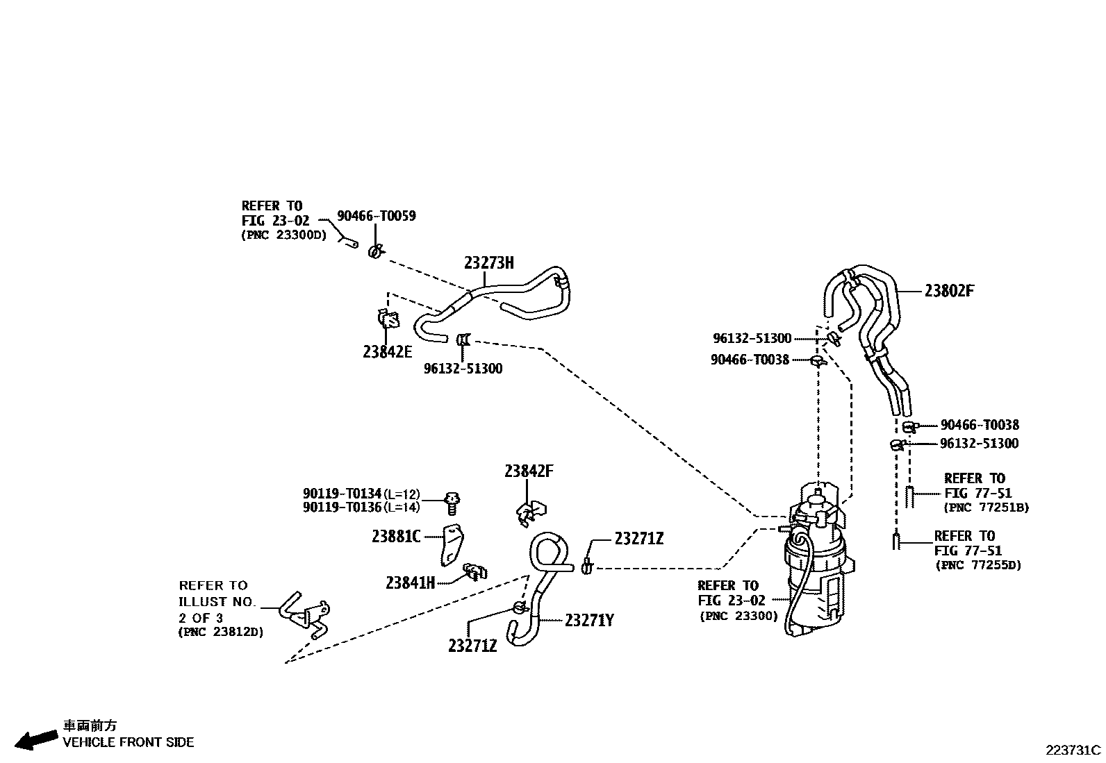 Toyota HILUX 喷油泵总成 EPC diagram — 223731C