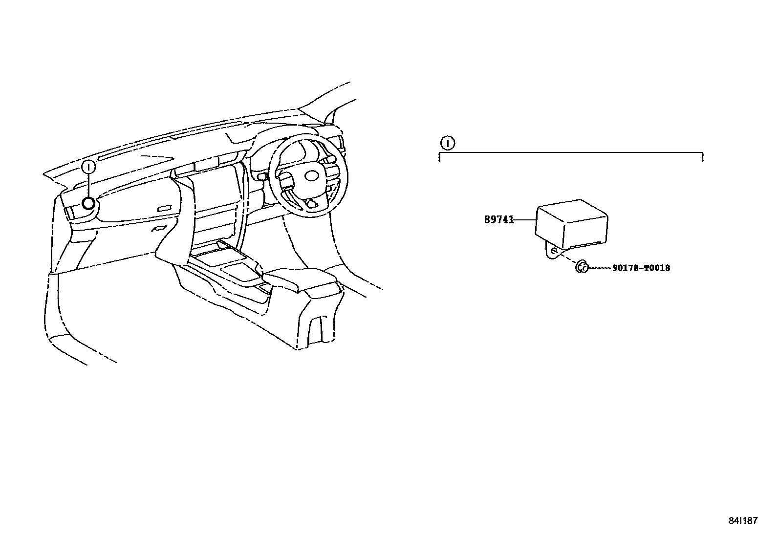 Toyota HILUX 遥控门锁 EPC diagram — 84I187