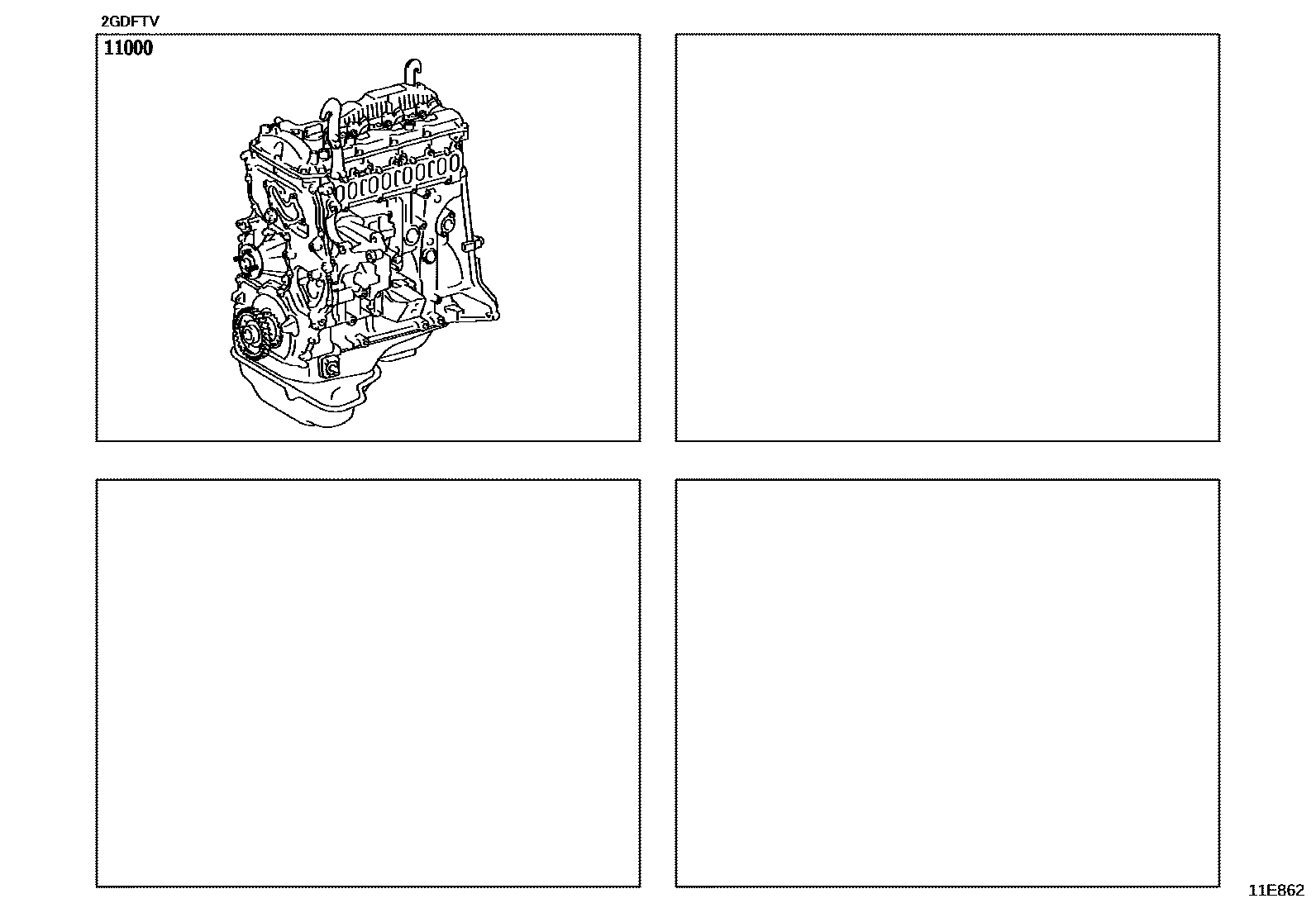Toyota HILUX Partial Engine Assembly EPC diagram — 11E862