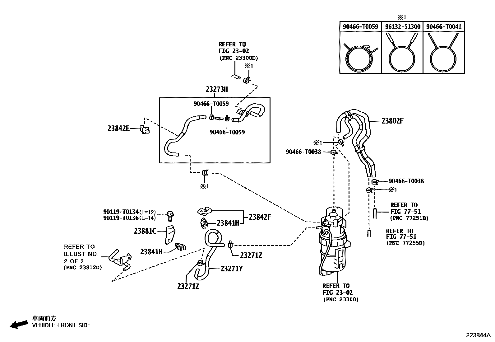 Toyota HILUX 喷油泵总成 EPC diagram — 223844A
