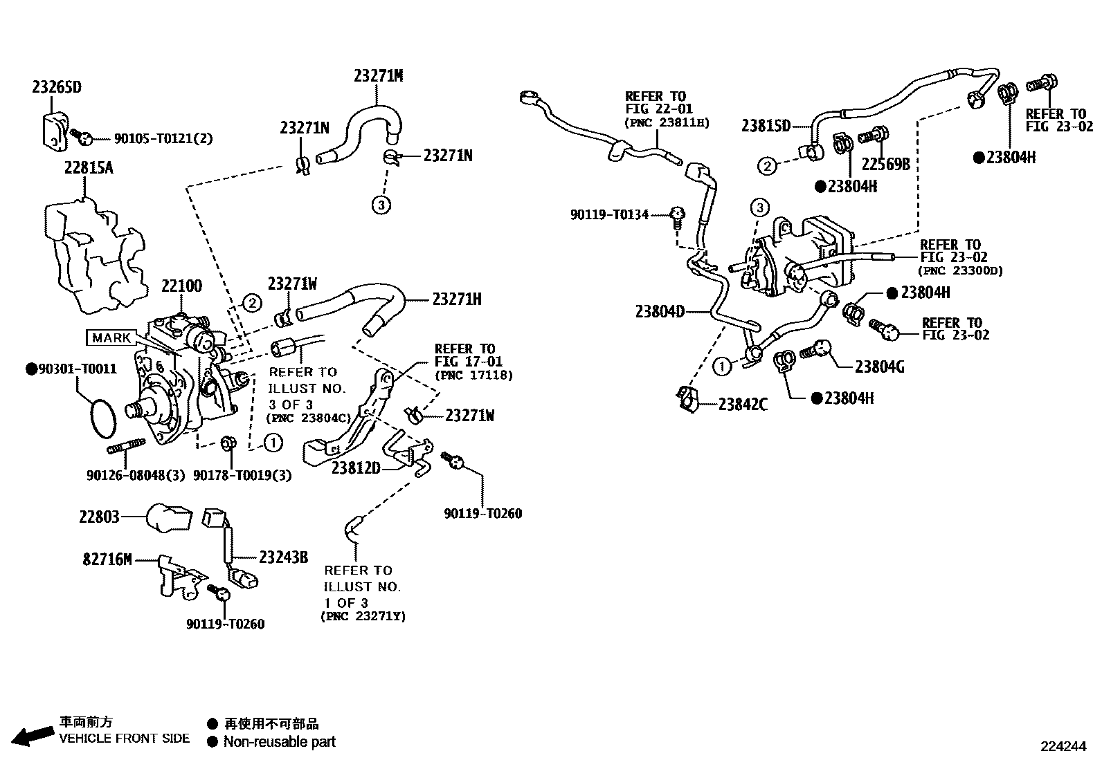 Toyota HILUX 喷油泵总成 EPC diagram — 224244