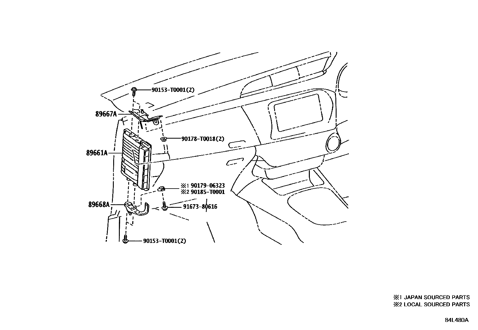 Toyota HILUX 电子控制柴油机(ECD) EPC diagram — 84L480A