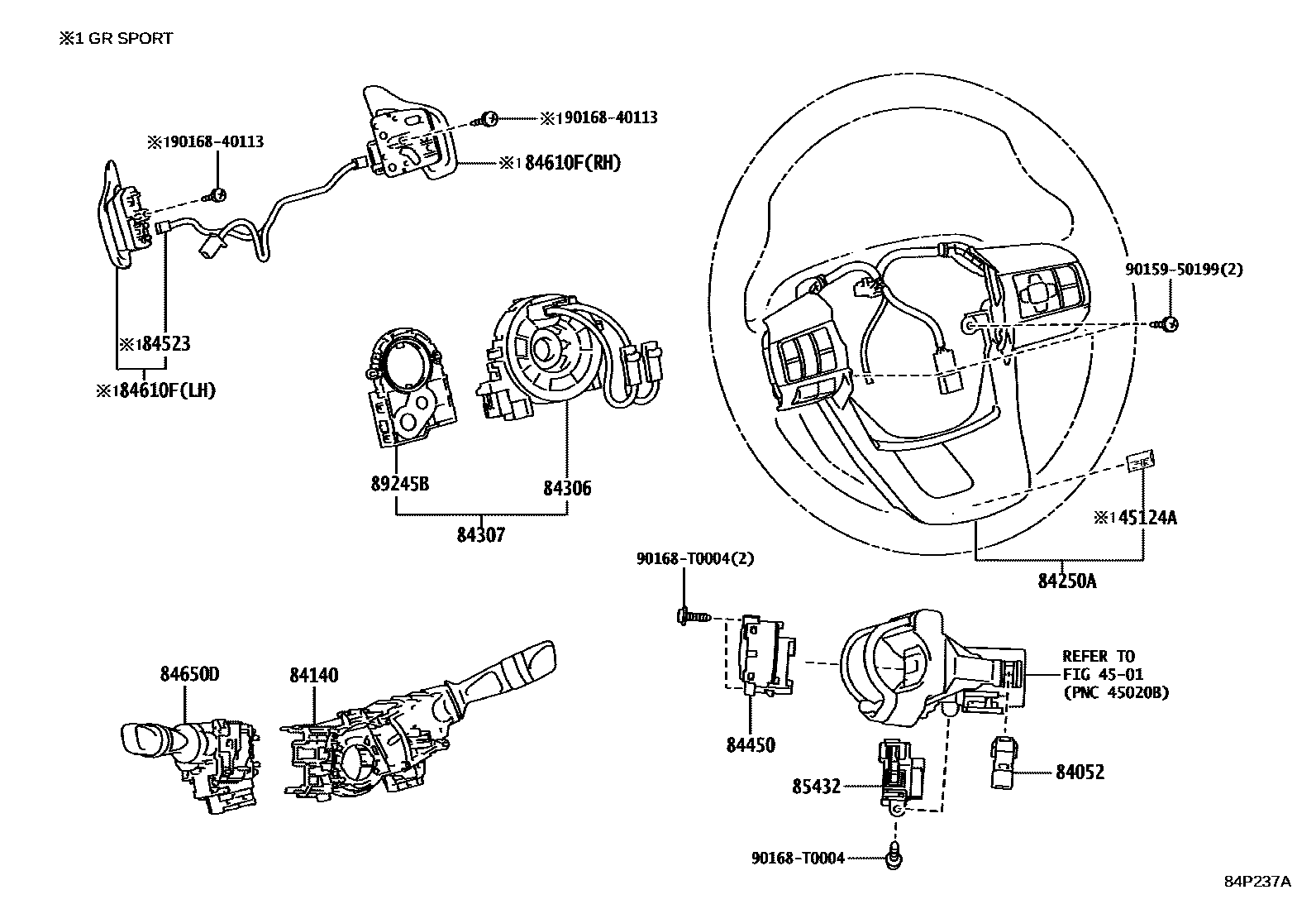 Toyota HILUX 开关和继电器和ECU EPC diagram — 84P237A