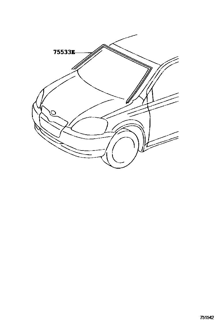 Toyota YARIS 前防护条 EPC diagram — 751542
