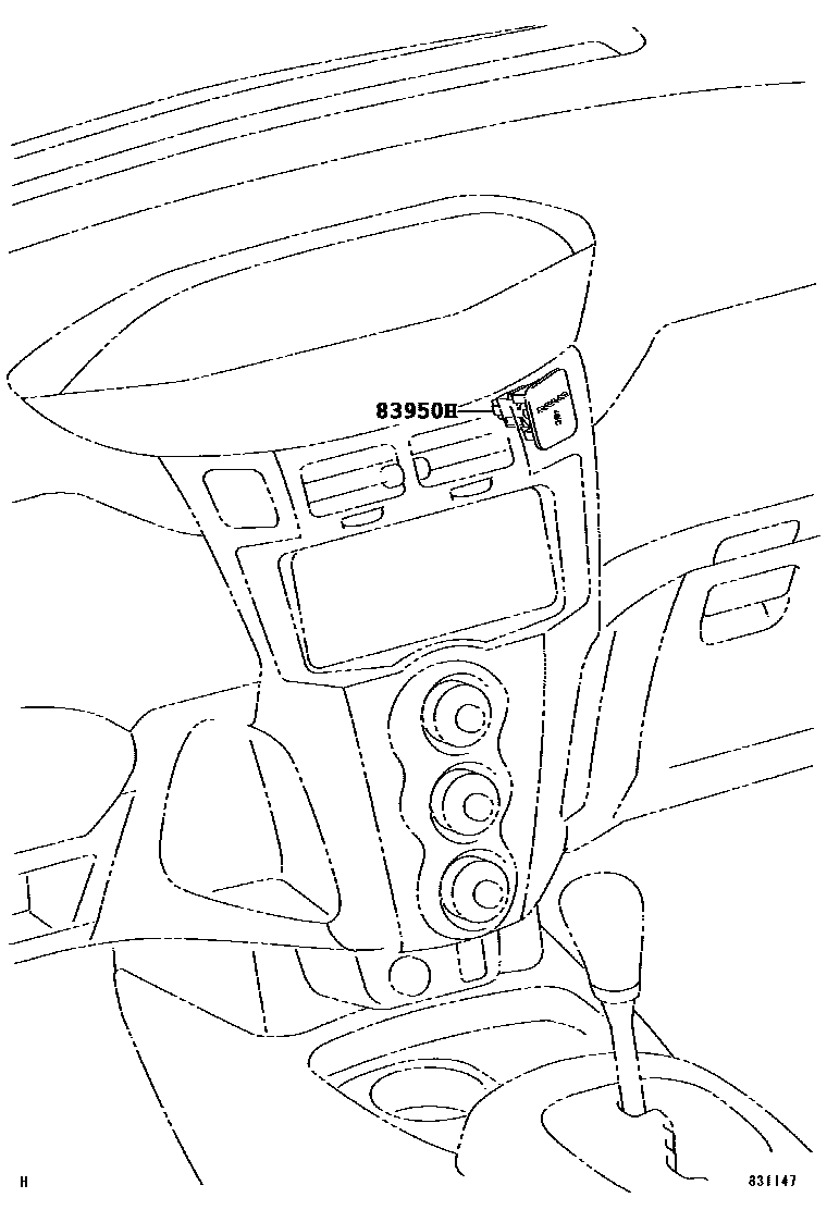 Toyota YARIS indicator light EPC diagram — 831147