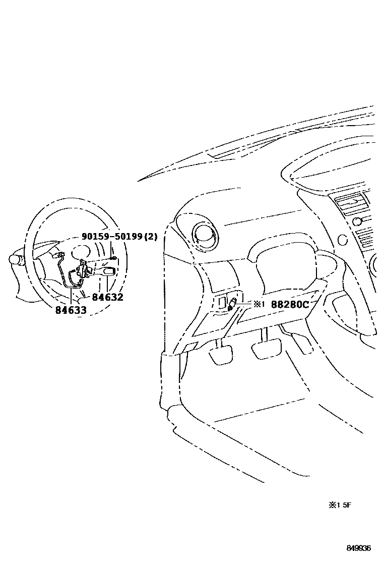 Toyota YARIS 巡航控制(自动行驶) EPC diagram — 849936