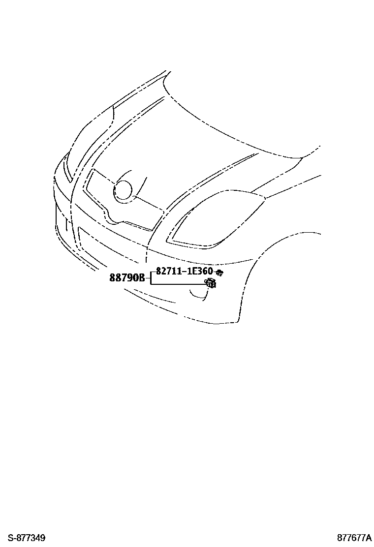Toyota YARIS 暖风和空调系统 - 控制器和风管 EPC diagram — 877677A