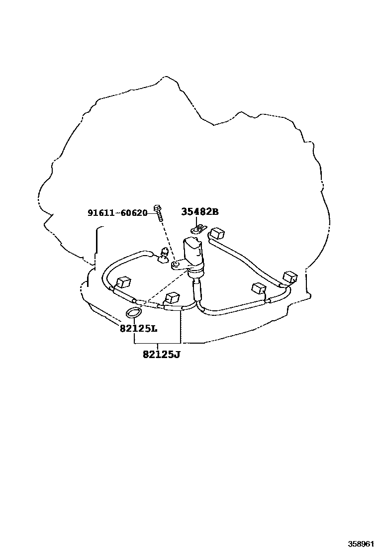 Toyota YARIS 阀体和滤油网(ATM) EPC diagram — 358961