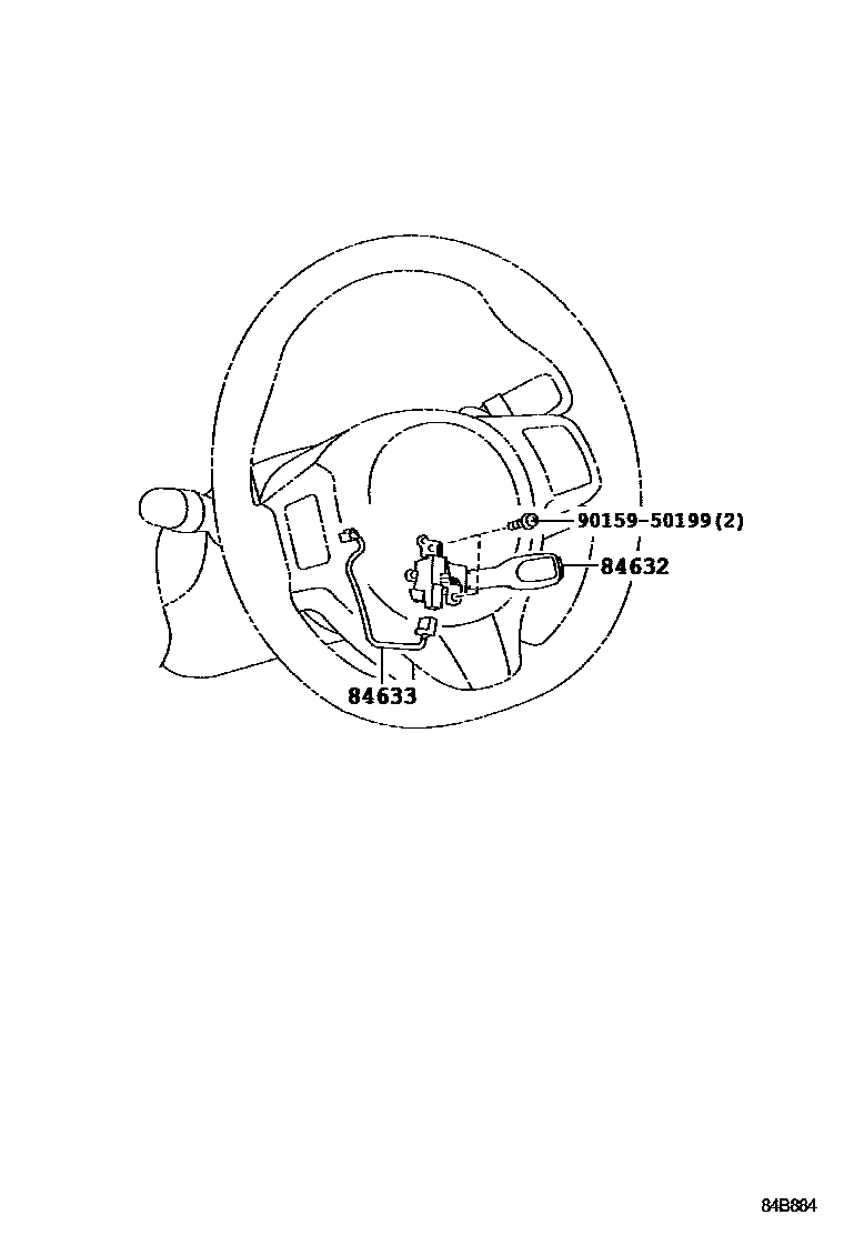 Toyota YARIS 巡航控制(自动行驶) EPC diagram — 84B884