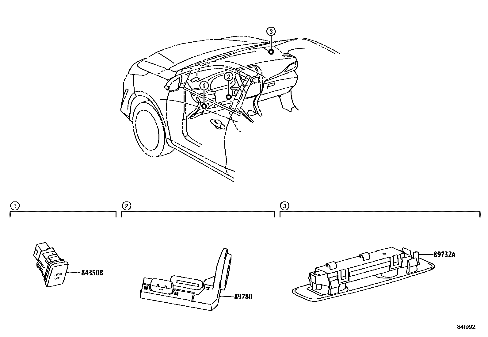 Toyota YARIS 防盗装置 EPC diagram — 84I992