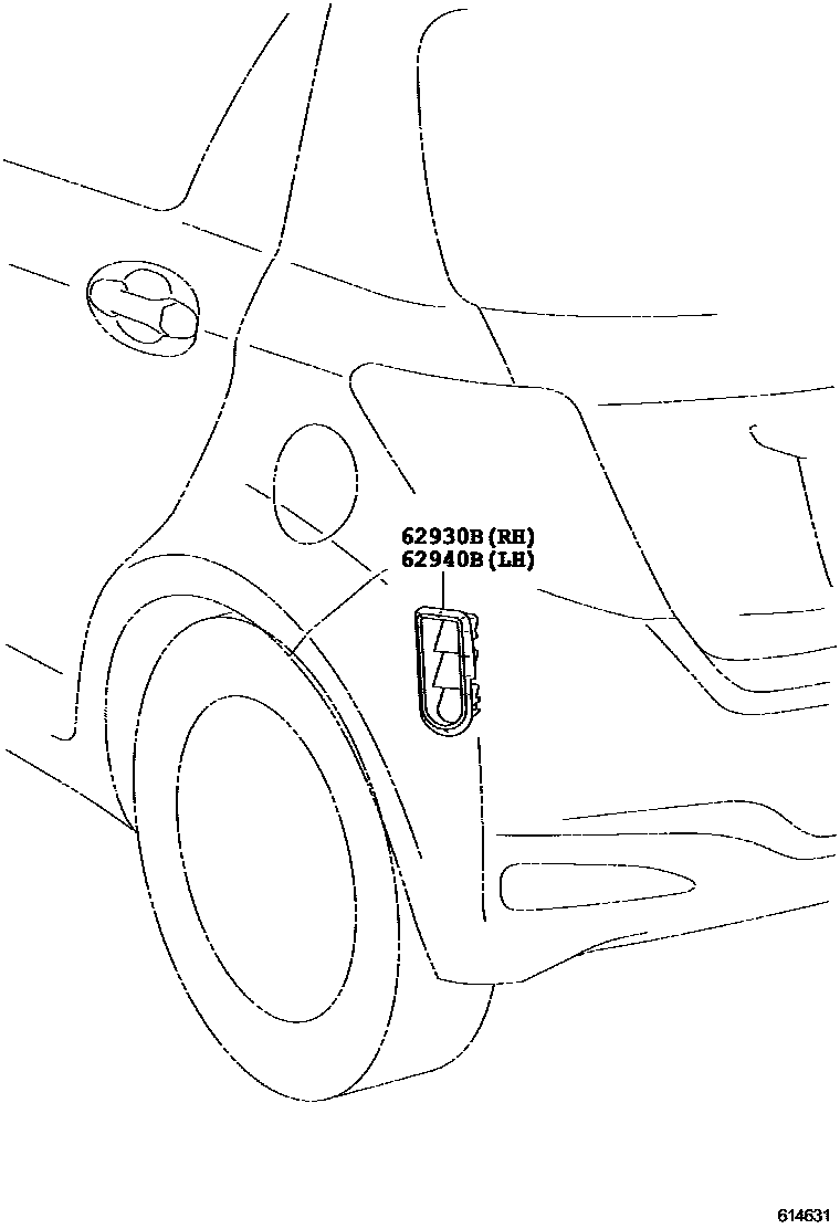 Toyota YARIS 车侧通风装置 EPC diagram — 614631
