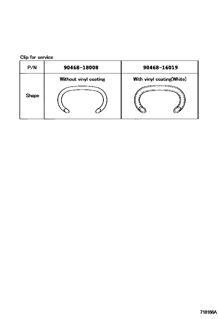 Toyota YARIS 前排座椅和座椅滑轨 EPC diagram — 718166A