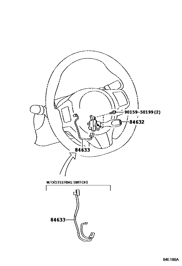 Toyota YARIS 巡航控制(自动行驶) EPC diagram — 84E186A
