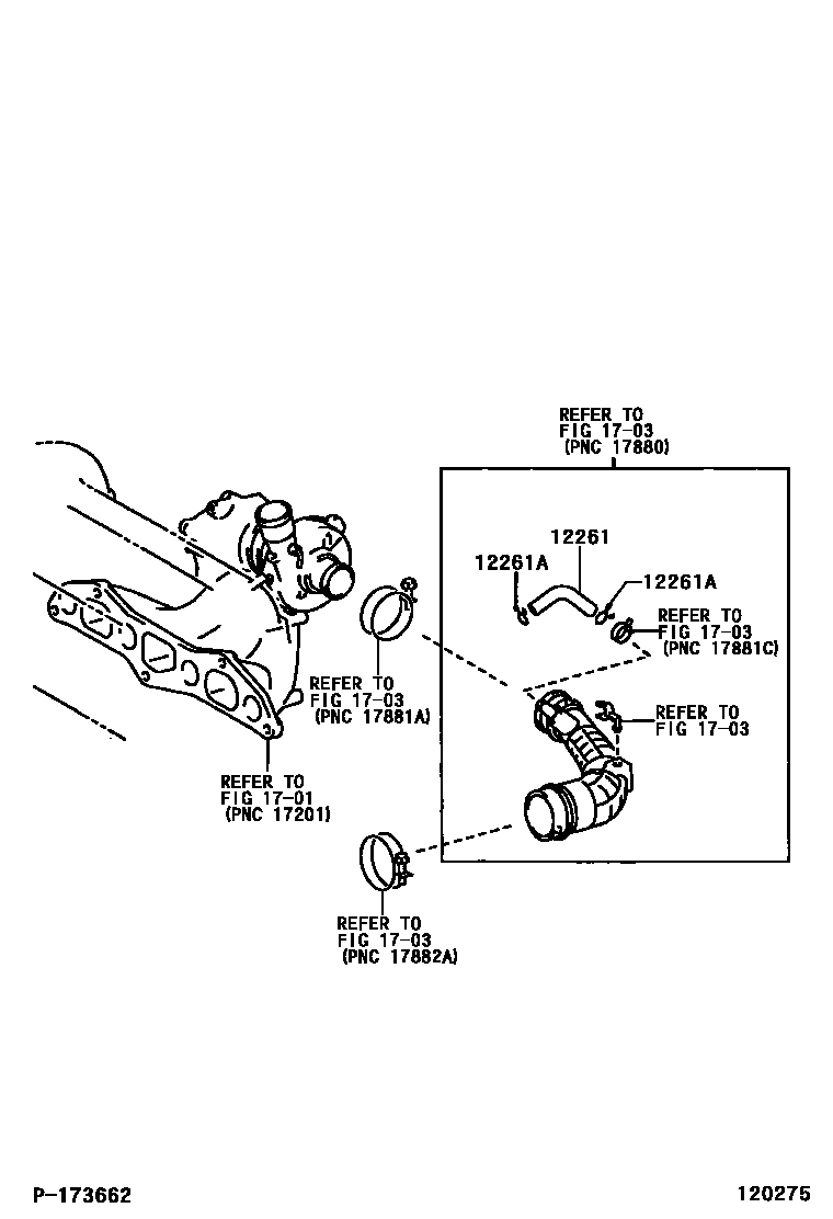 Toyota YARIS Ventilation Hose EPC diagram — 120275