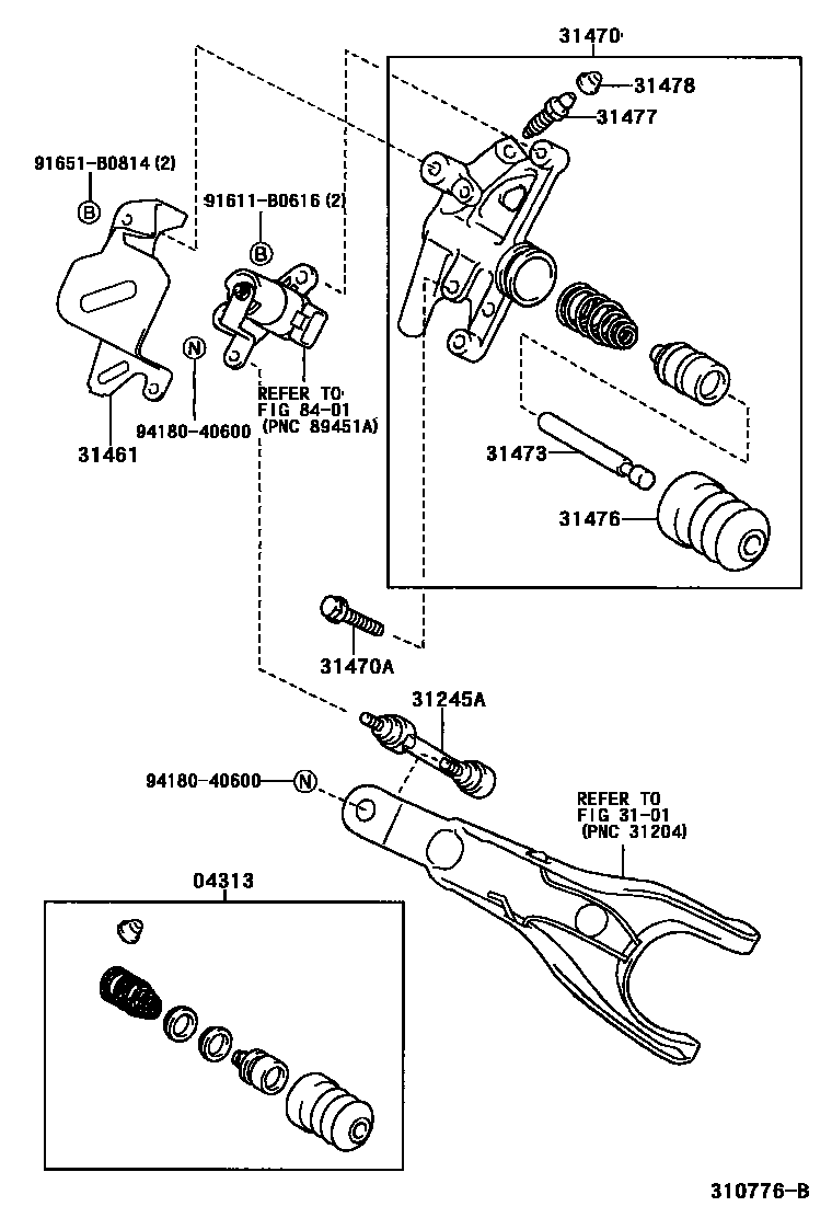 Toyota YARIS 离合器分离缸 EPC diagram — 310776B