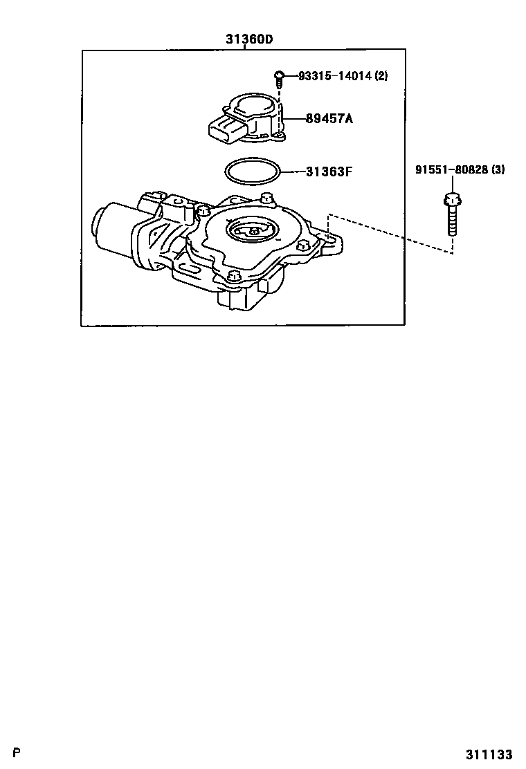 Toyota YARIS FREE TRONIC系统 EPC diagram — 311133